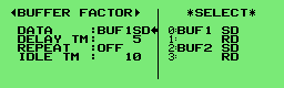 Buffer data reproduction setup display