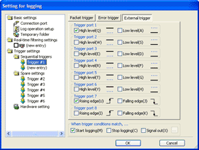 External trigger setting example 3