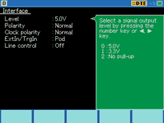 Communication Condition Setting Screen of IrDA