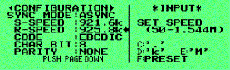 Communications condition setup display example