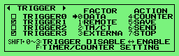 Trigger Setup Screen